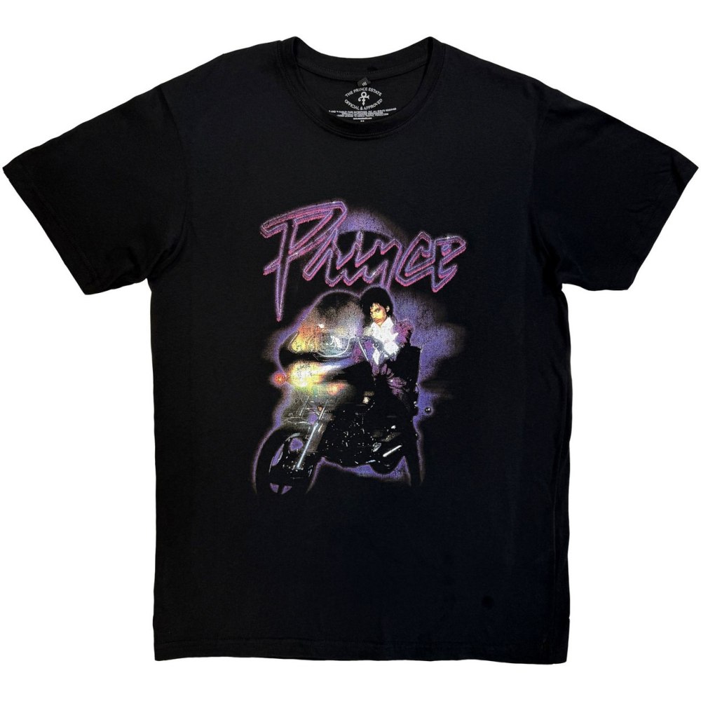 Prince - Purple Rain Logo Outline Herren TShirt - Schwarz